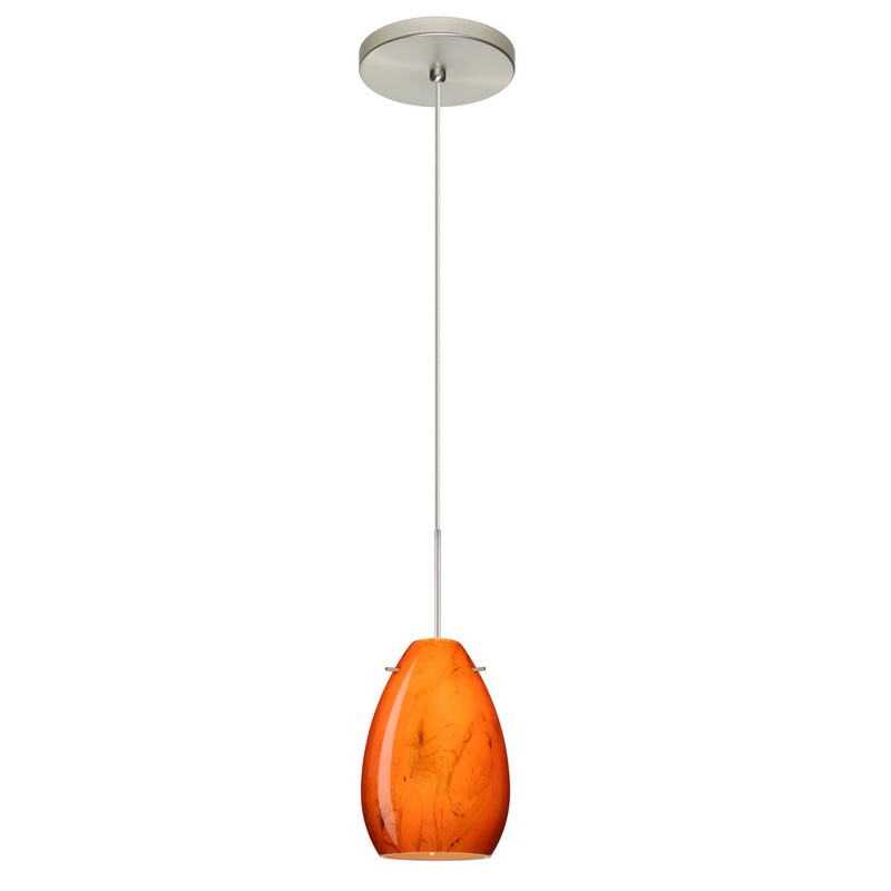 Besa 1XT-1713HB-SN Pera One Light Pendant Satin Nickel
