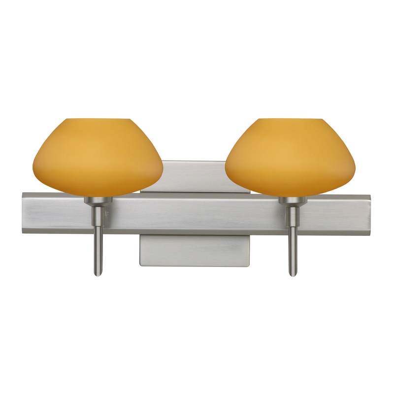 Besa 2SW-541080-SN-SQ Peri Two Light Wall Sconce Satin Nickel