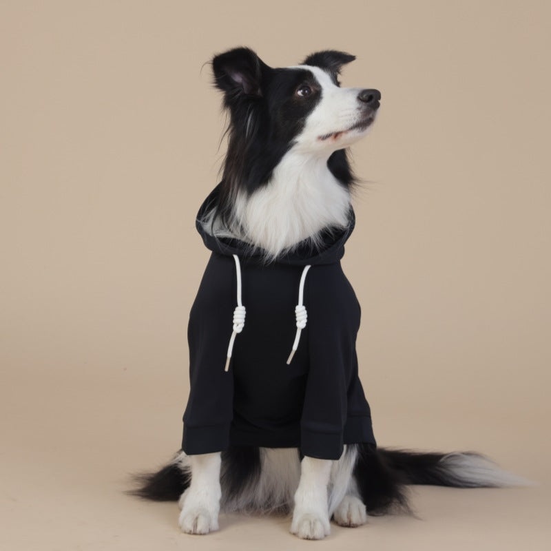 Black Classic Dog Sweatshirt with Hood & Drawstrings – For Large Dogs (Size : 5XL)