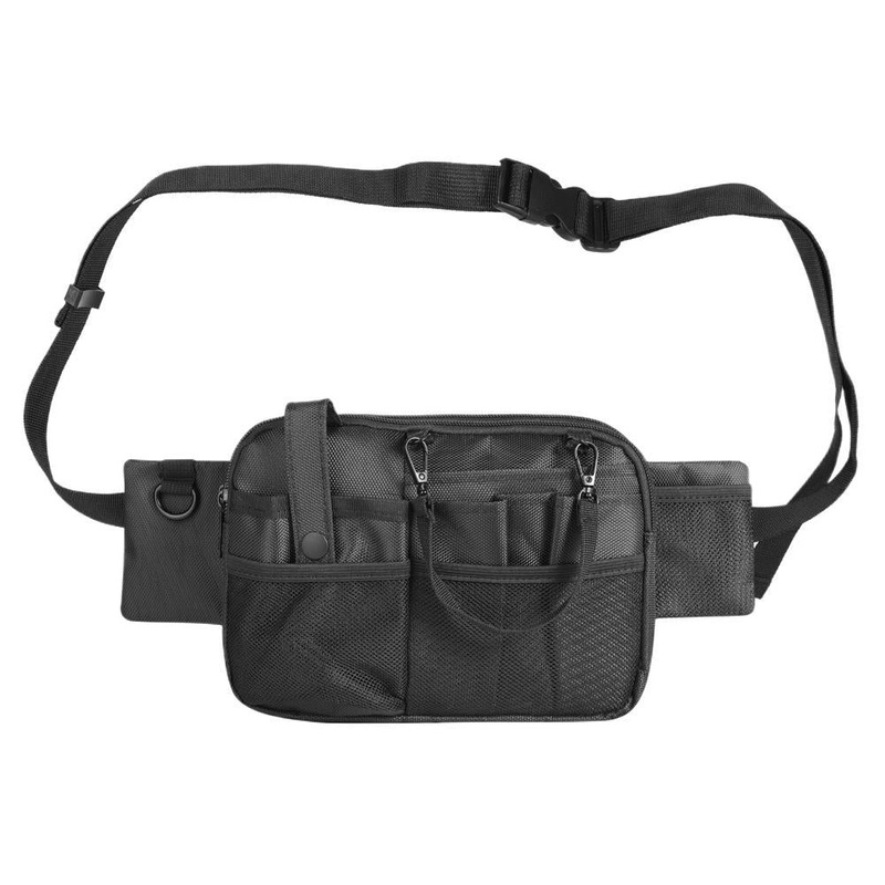 Black Nurse Utility Belt Bag – Multi-Pocket Medical Organizer Waist Pack for Tools & Essentials