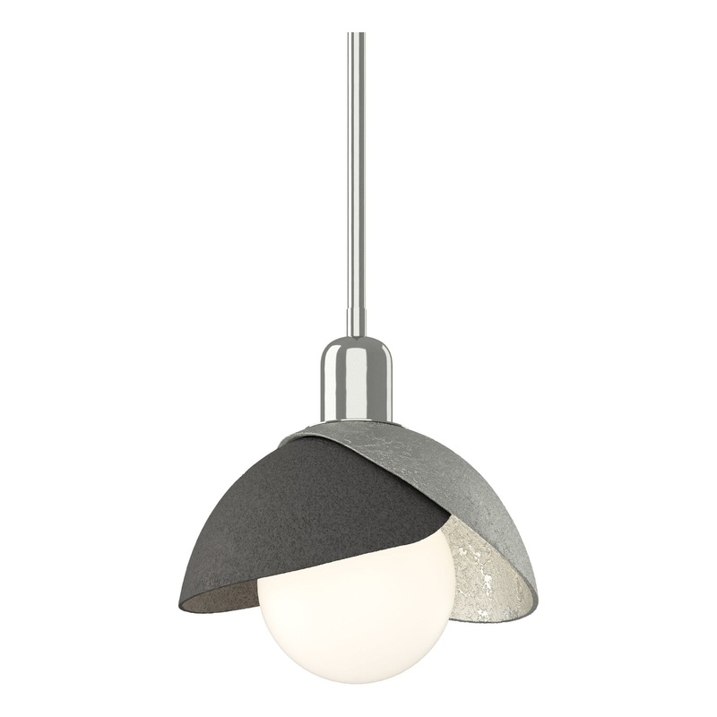Brooklyn Double Shade Mini Pendant Sterling Natural Iron