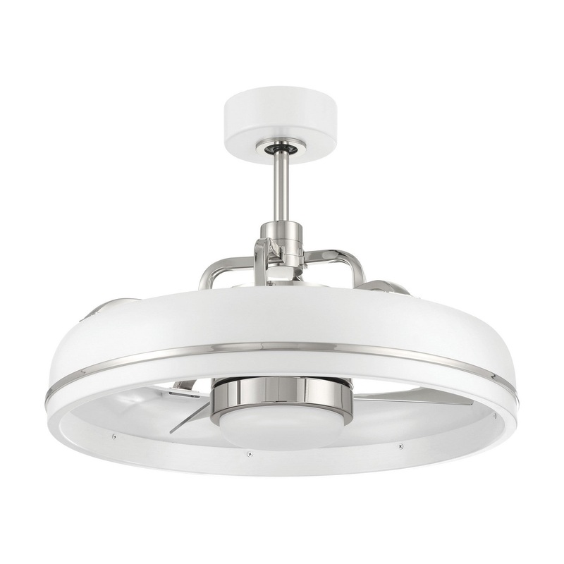 Craftmade TYL24WPLN3 Taylor 20″Ceiling Fan White/Polished Nickel
