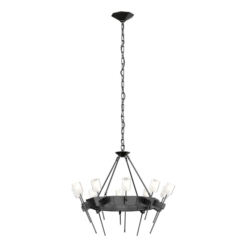 Echo 10-Light Circular Chandelier Ink
