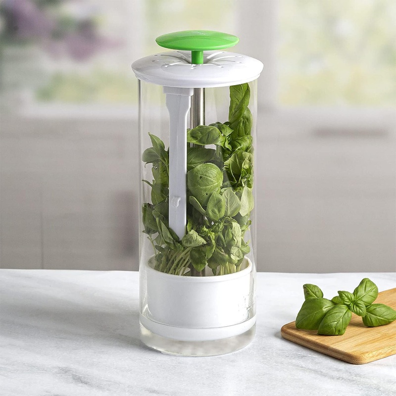 Green Premium Herb Savor & Freshness Keeper – Extends Life of Herbs, Cilantro, Parsley & More