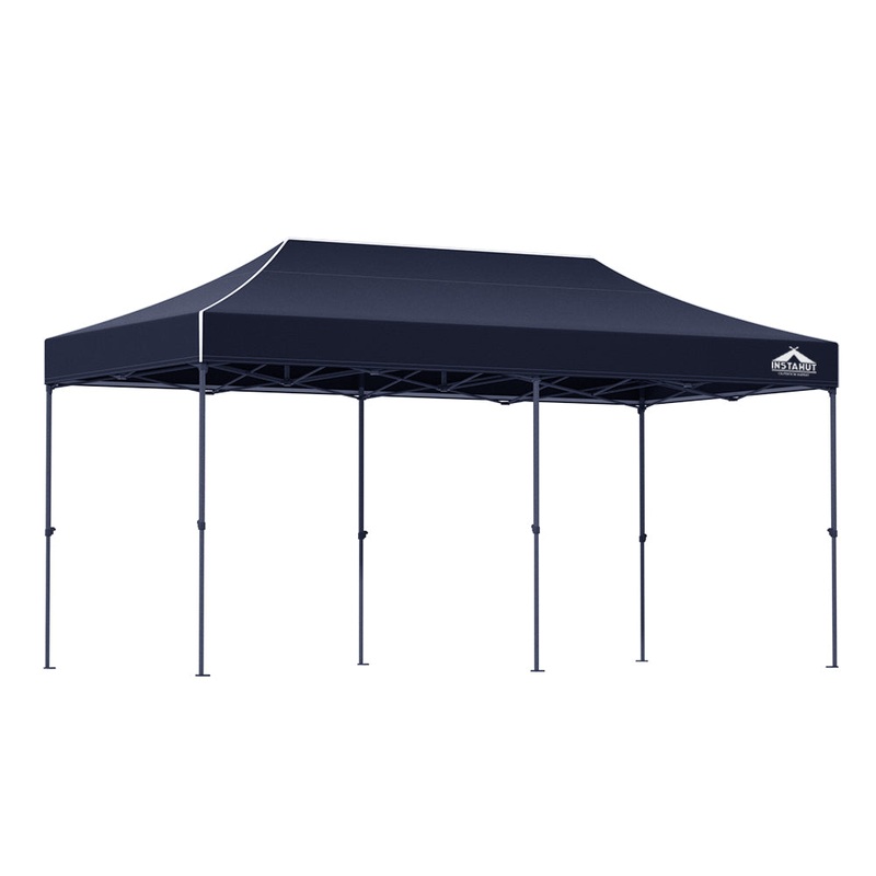 Instahut Gazebo Pop Up Marquee 3×6 Folding Tent Wedding 500D Oxford Camping Navy
