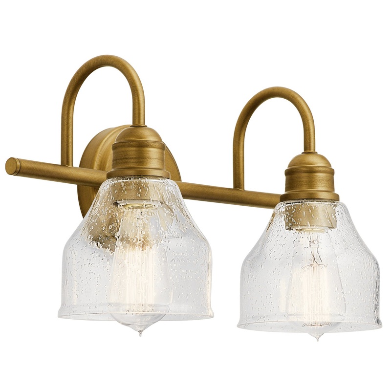 Kichler 45972NBR Two Light Bath, Natural Brass