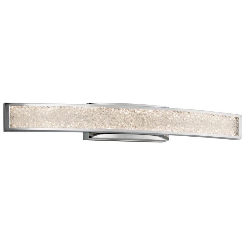 LED Vanity from the Crushed Ice Collection in Chrome Finish by Kichler