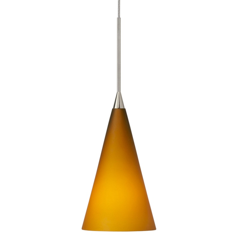 One Light Pendant from the Konos Collection in Polished Nickel Finish by Stone Lighting