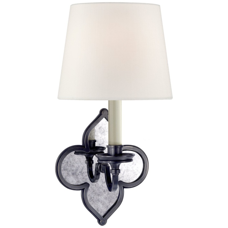 One Light Wall Sconce from the Lana Collection in Gun Metal Finish by Visual Comfort Signature