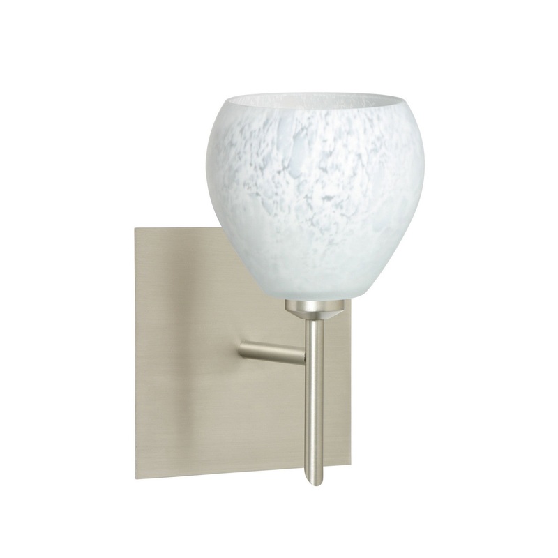 One Light Wall Sconce from the Tay Tay Collection in Satin Nickel Finish by Besa