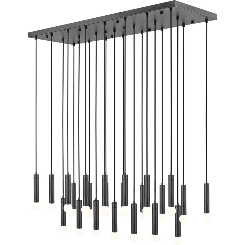 Stari 23-Light Linear Chandelier Matte Black