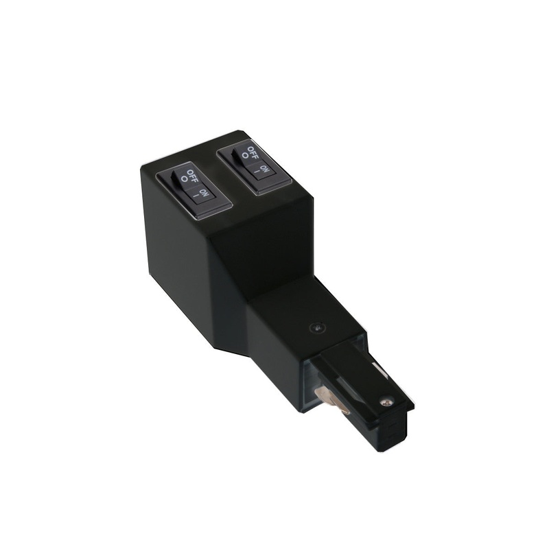 Track Accessory from the W Track Collection in Black Finish by W.A.C. Lighting
