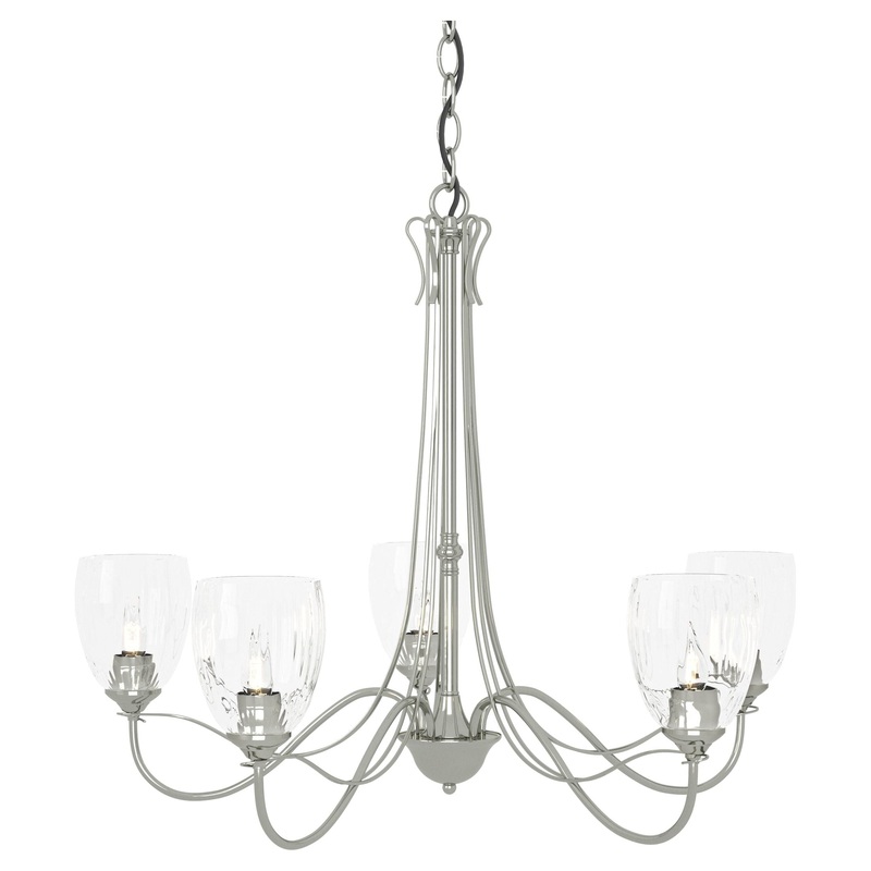 Trellis 5-Arm Chandelier Sterling