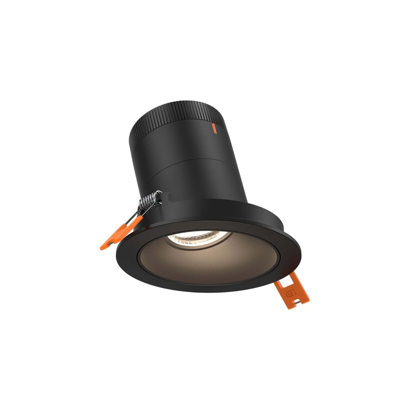 3″ Modular Downlight Black with Black Trim 35 Degrees Sloped Ceiling