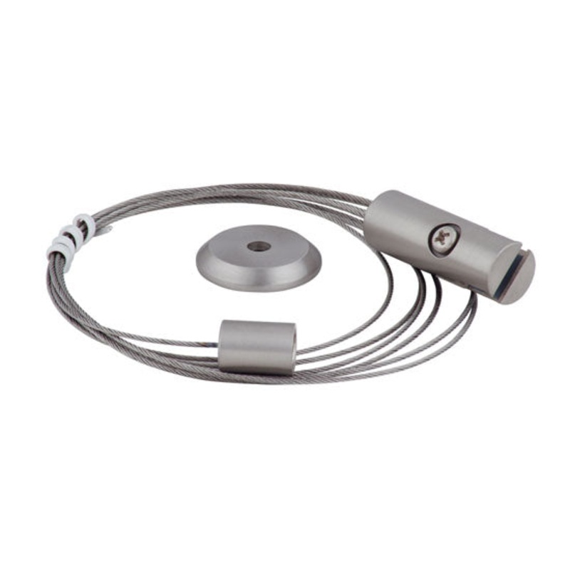 Adjustable Cable Support in Satin Nickel Finish by Besa