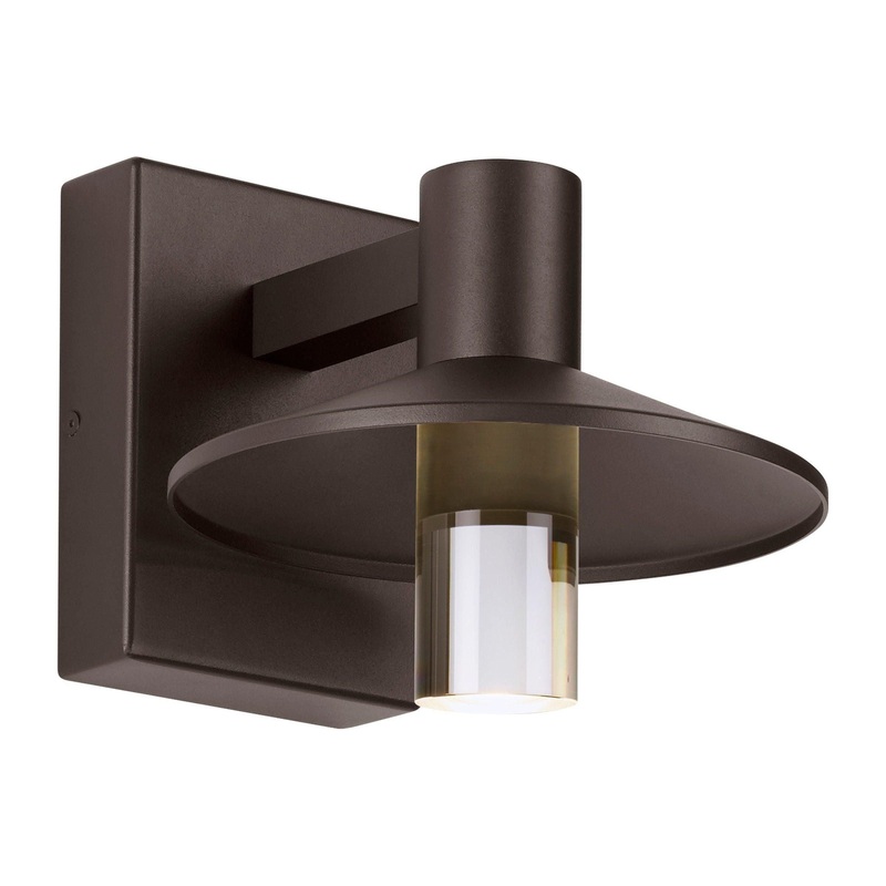 Ash 8 Outdoor Wall Bronze with Cylinder Lens 2700K / 8W (Low Output) None