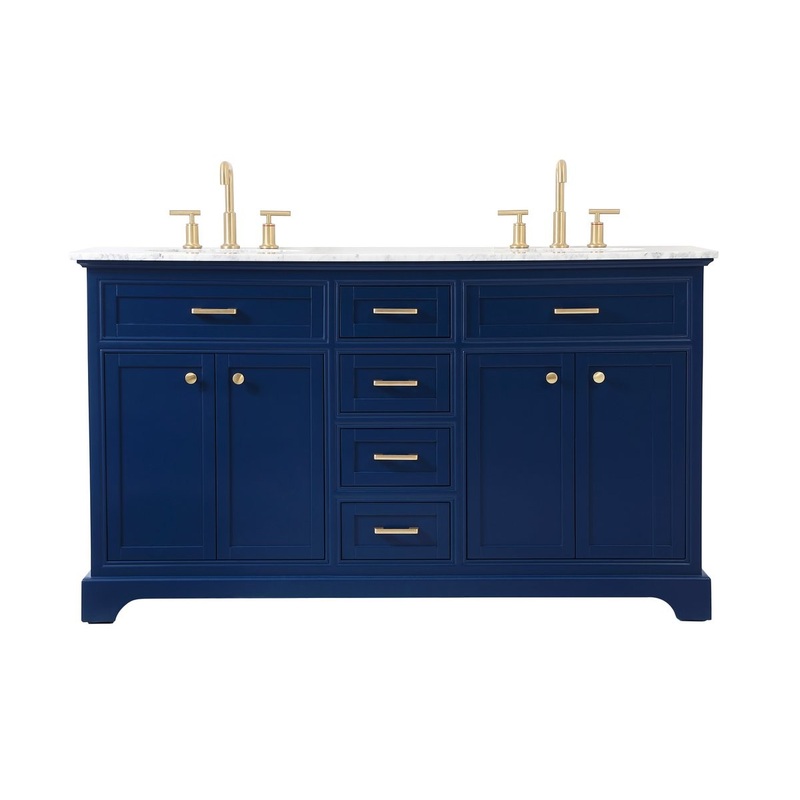 Bathroom Vanity Set from the Americana Collection in Blue Finish by Elegant Lighting