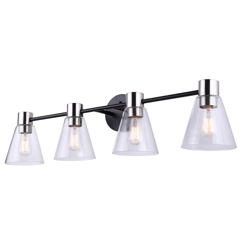 Canarm IVL1127A04BKN Davina Four Light Vanity Matte Black
