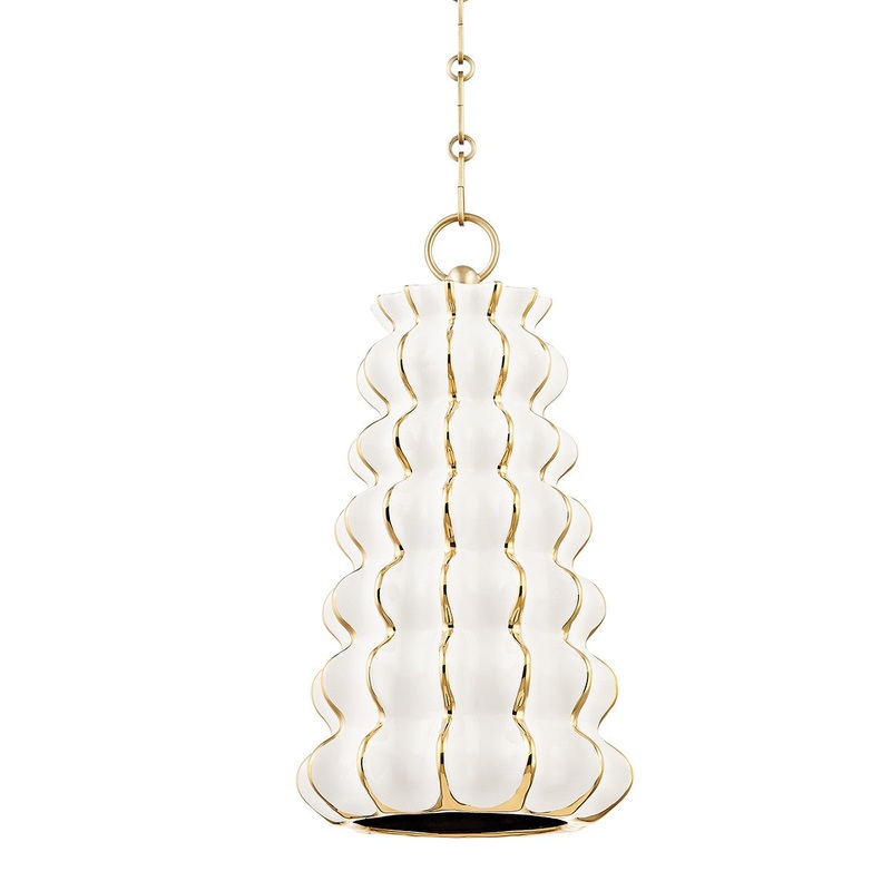 Corbett Lighting 394-10-CGW Esperanza One Light Pendant Ceramic Gloss White (Discontinued)