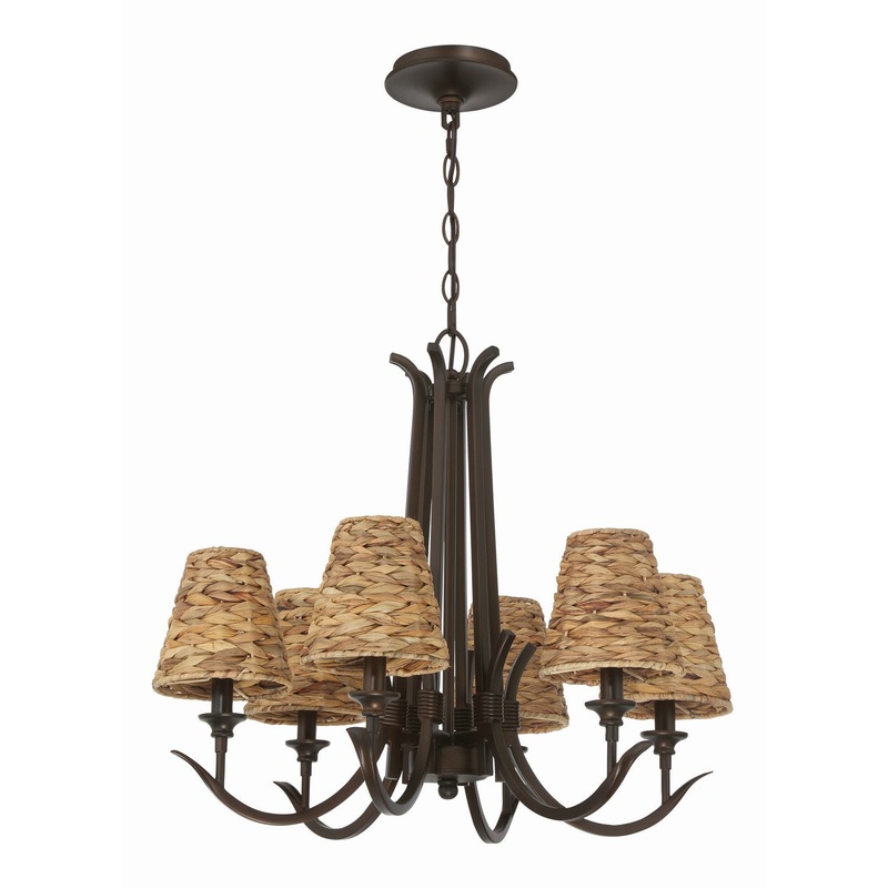 Craftmade 58326-ABZ Kokomo Six Light Chandelier Aged Bronze Brushed