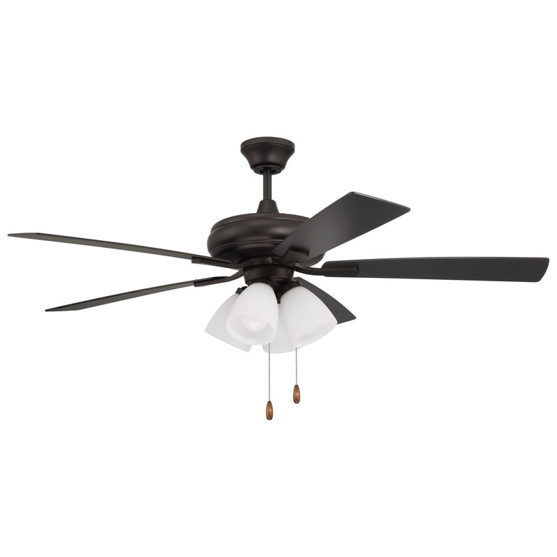 Craftmade ECF114ESP5-ESPWLN Eos Frost 4 Light 52″Ceiling Fan Espresso