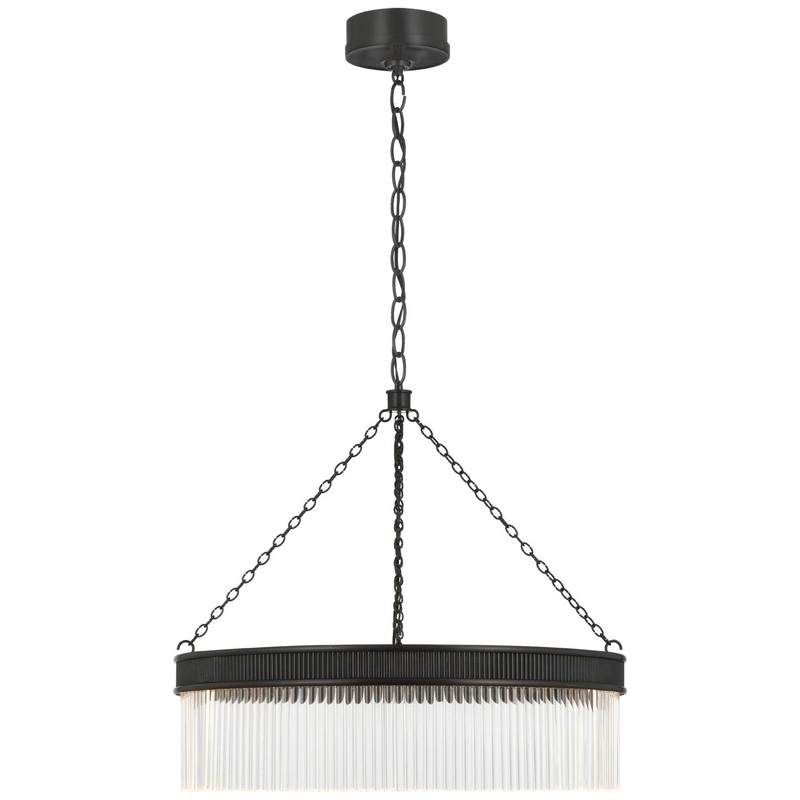 LED Chandelier from the Menil Collection in Bronze Finish by Visual Comfort Signature