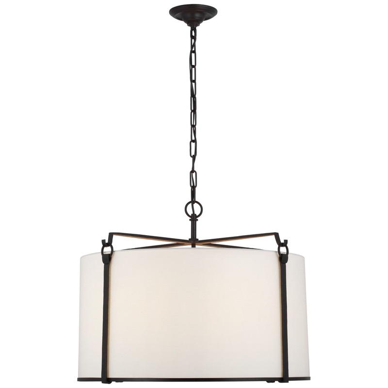 LED Pendant from the Aspen Collection in Blackened Rust Finish by Visual Comfort Signature