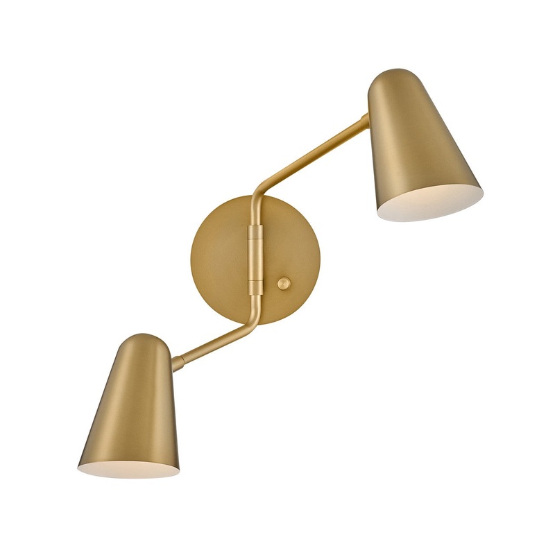 LED Wall Sconce from the Birdie Collection in Lacquered Brass Finish by Lark