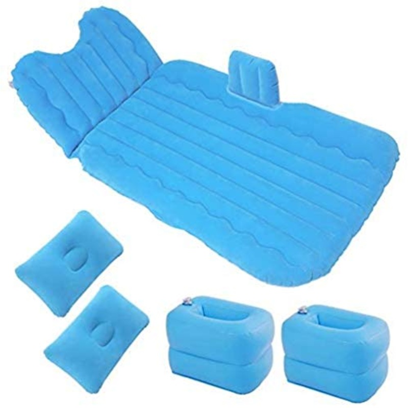 Lettino da viaggio Auto gonfiabile Letto multifunzionale montata su veicolo letto gonfiabile Off-road viaggio cuscino d’aria letto Car Guardia capo della base di corsa 5-12 ( Color : Blue )