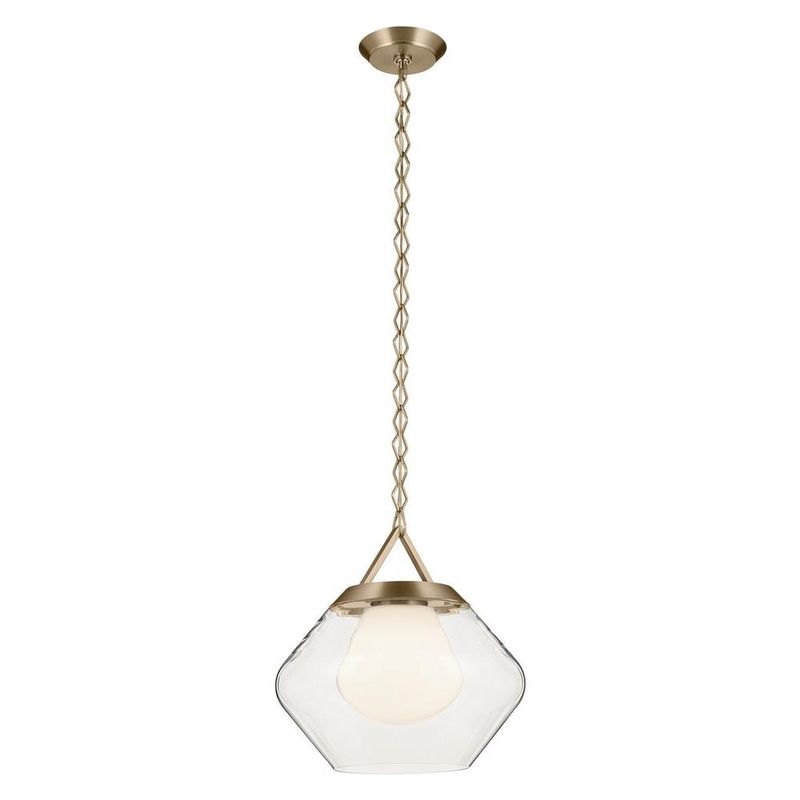 Nella 16″ 1-Light Pendant Champagne Bronze
