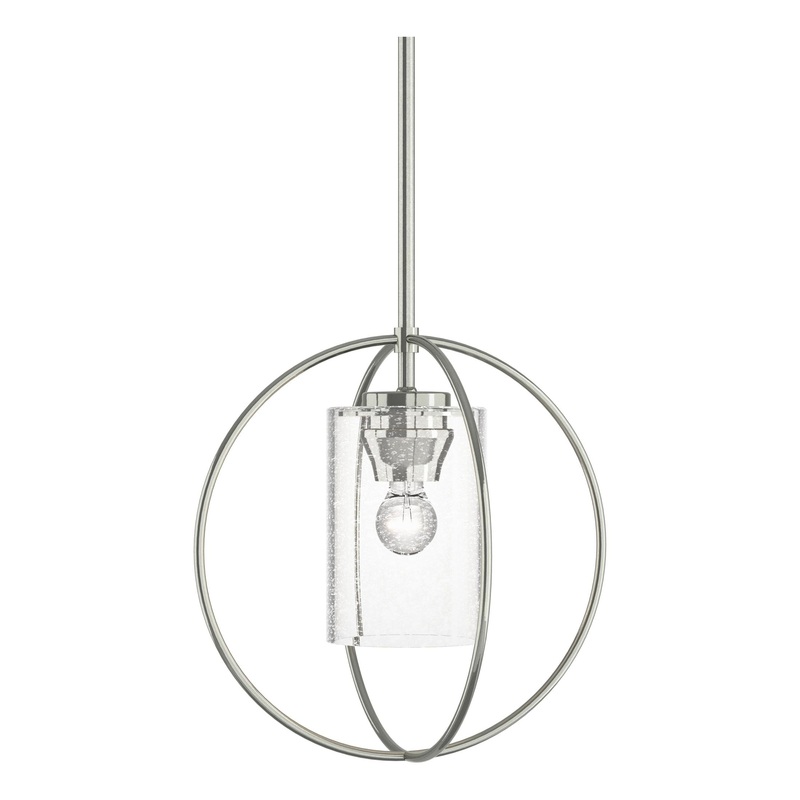 Rhythm Mini Pendant Sterling Seeded Clear Glass (II)