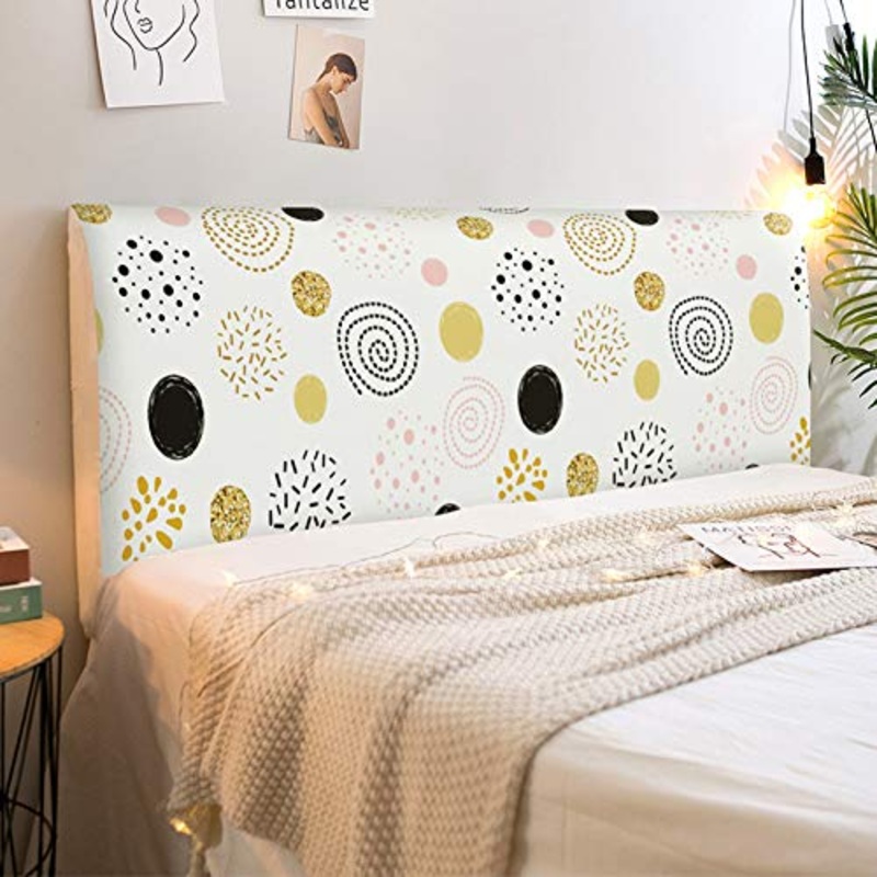 Testiera Del Letto Copri Imbottita Tessuto Elasticizzato, Queen Size Copritestiera Letto Per Camere Copri Spalliera Letto,F-180CM