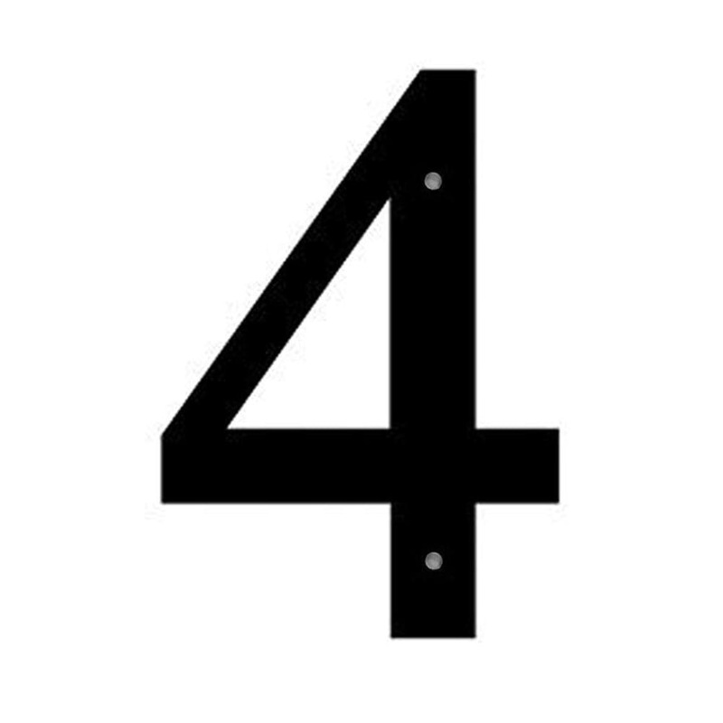 Village Wrought Iron NUM-4-M Number 4 Medium