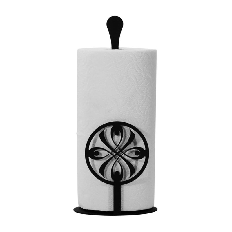 Village Wrought Iron PT-C-155 Bow Paper Towel Stand