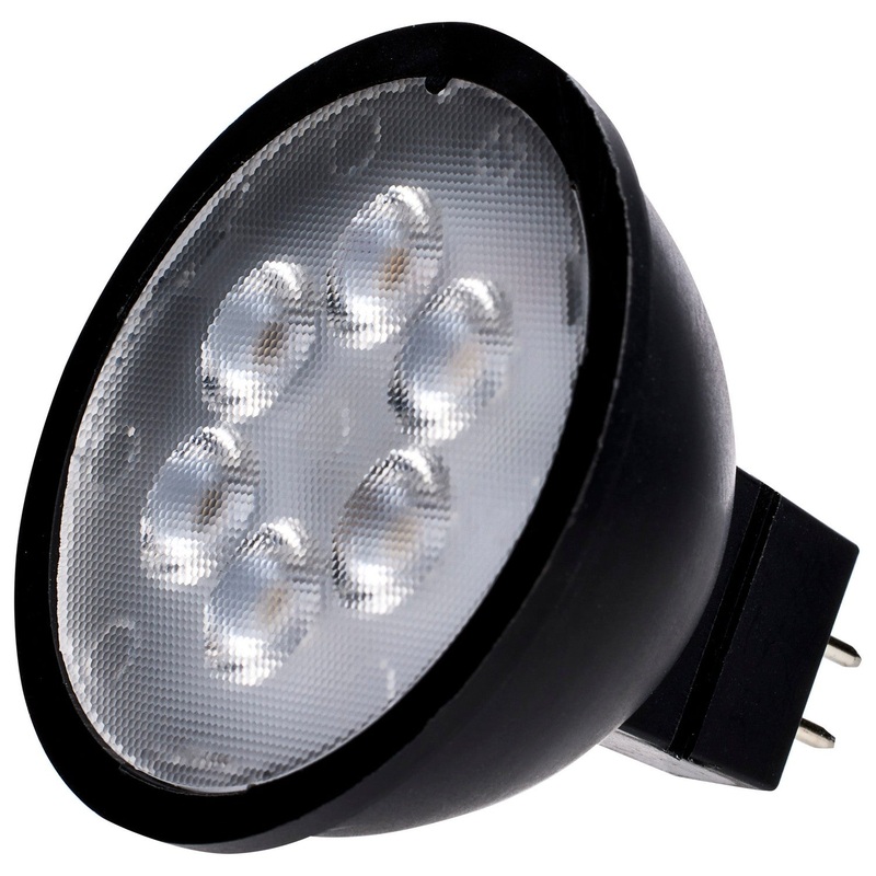 4.5 Watt MR16 LED – Black Finish – 3000K – GU5.3 Base – 360 Lumens – 12 Volt Light Bulb by Satco