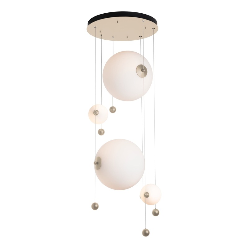 Abacus 4-Light Round LED Pendant Soft Gold Opal Glass (GG)