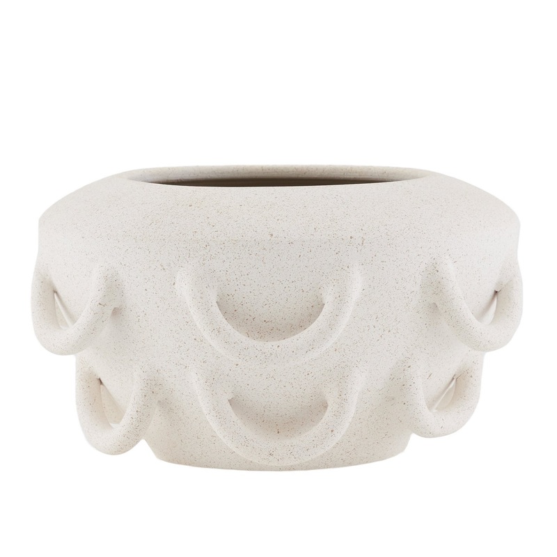 Arteriors 5773 Paloma Vase Speckled Ivory
