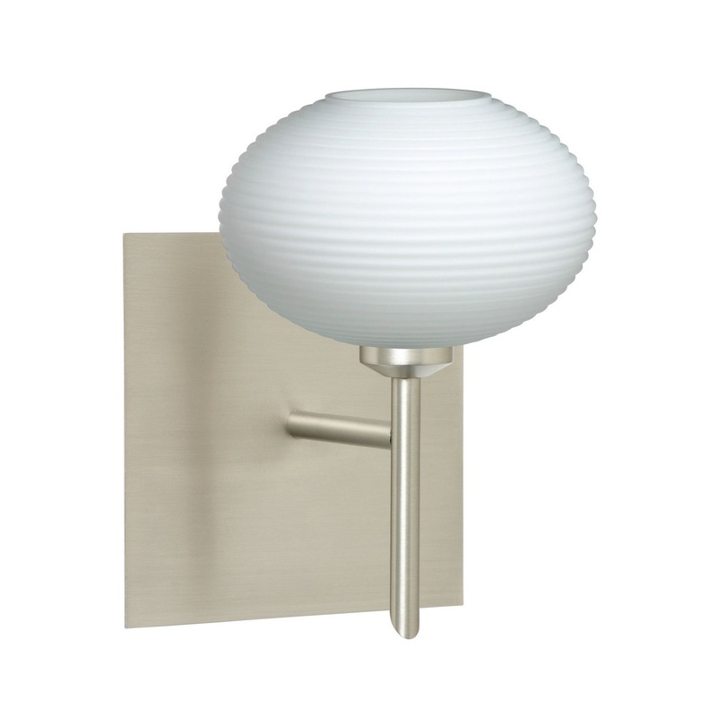 Besa 1SW-561207-SN-SQ Lasso One Light Wall Sconce Satin Nickel