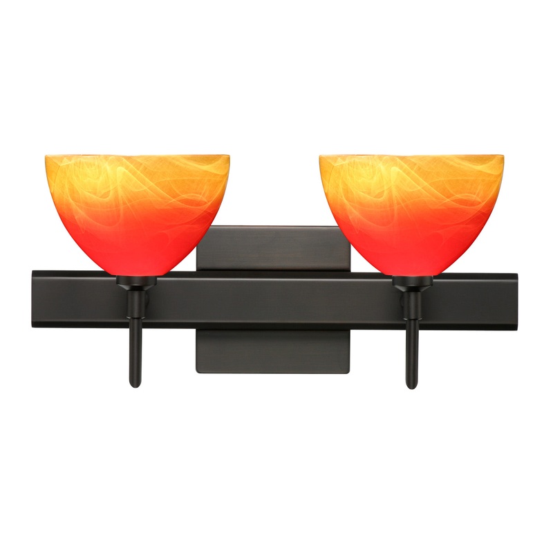 Besa 2SW-4679SL-BR-SQ Brella Two Light Wall Sconce Bronze