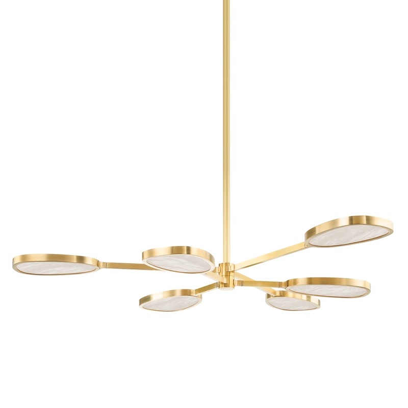 Corbett Lighting 338-06-VB Patras LED Chandelier Vintage Brass