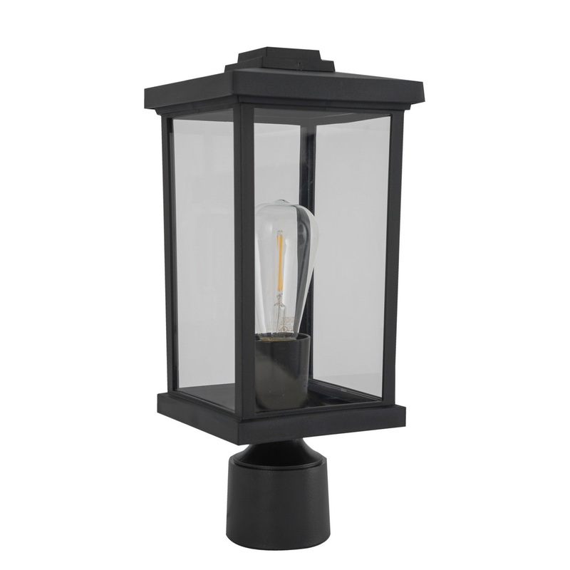Craftmade ZA2415-TB-C Resilience Lanterns One Light Post Mount Textured Black