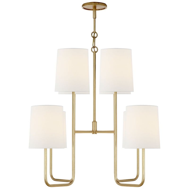 Eight Light Chandelier from the Go Lightly Collection in Gild Finish by Visual Comfort Signature