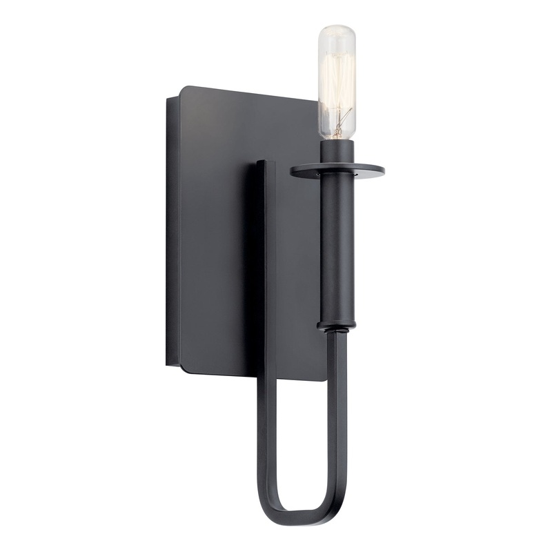 Kichler 43363BK One Light Wall Sconce, Black