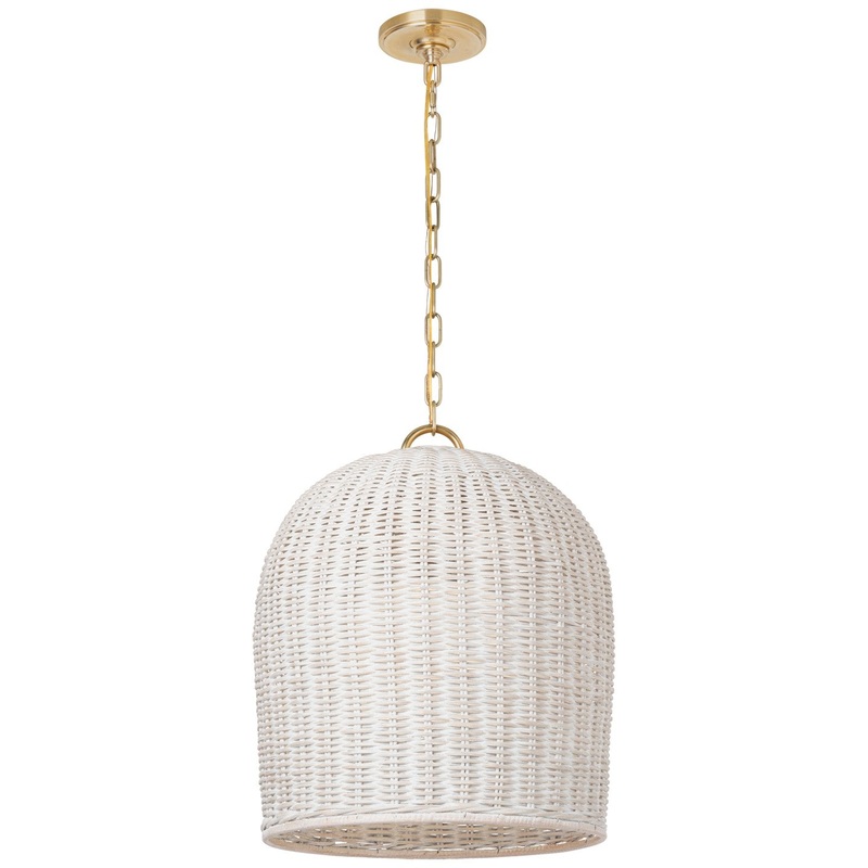 LED Pendant from the Nancy Collection in Soft Brass Finish by Visual Comfort Signature