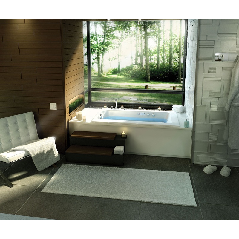 MAAX 105310-L-004-001 Release 6032 Acrylic Drop-in Left-Hand Drain Hydromax Bathtub in White