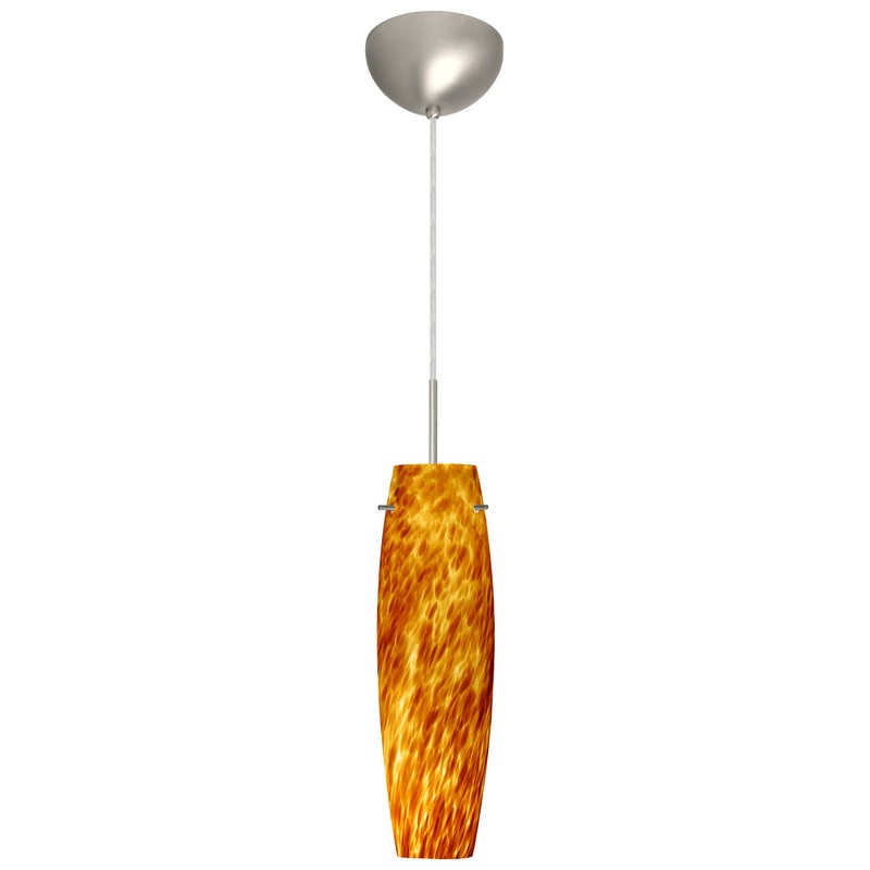 One Light Pendant from the Tu Tu Collection in Satin Nickel Finish by Besa