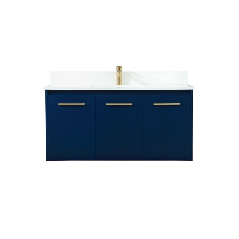 Single Bathroom Vanity from the Penn Collection in Blue Finish by Elegant Lighting