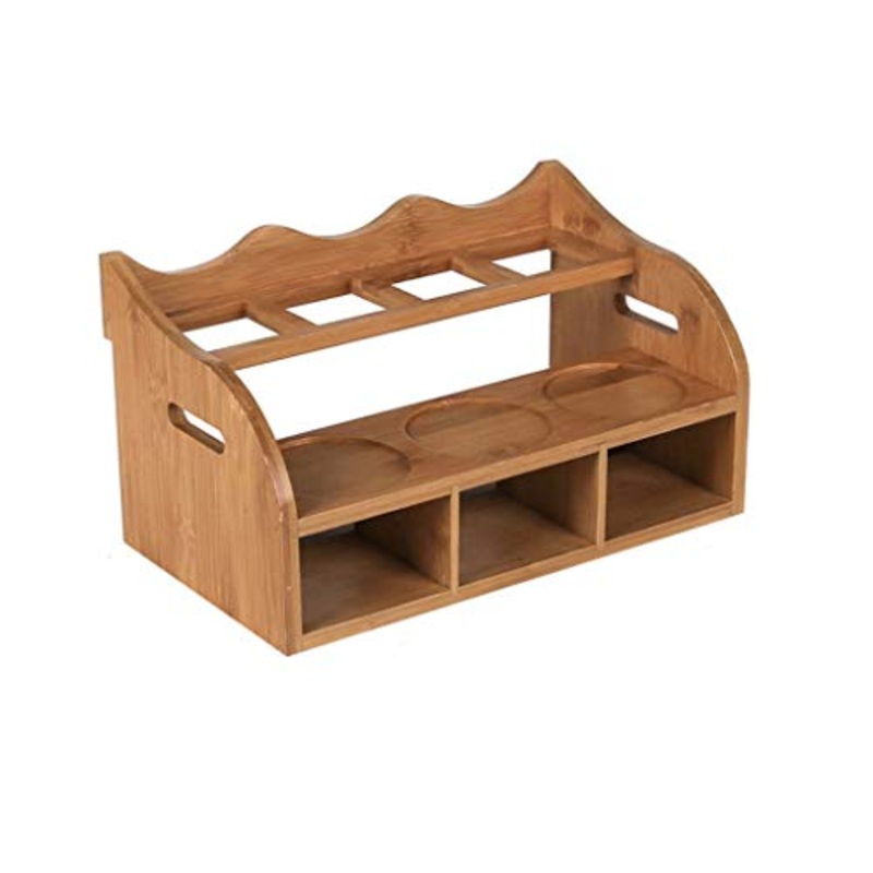 xilinshop Libreria a Scomparti Stendibiancheria Multifunzionale in bamb e Legno Stendibiancheria Giapponese Creativo Doppio Soggiorno Ufficio Studio