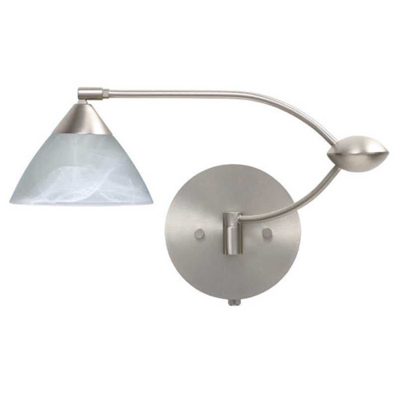 Besa 1WU-174352-SN Domi One Light Swing Arm Wall Sconce Satin Nickel (Discontinued)