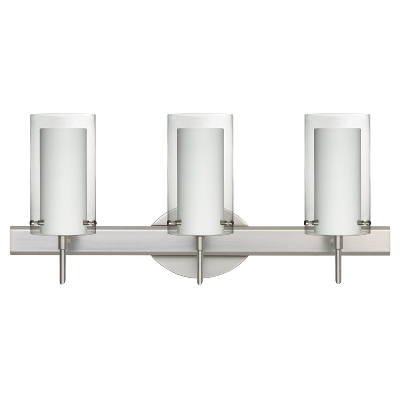 Besa 3SW-C44007-SN Pahu Three Light Wall Sconce Satin Nickel